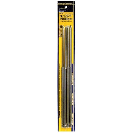 4 Piece Bit Set, 1/4