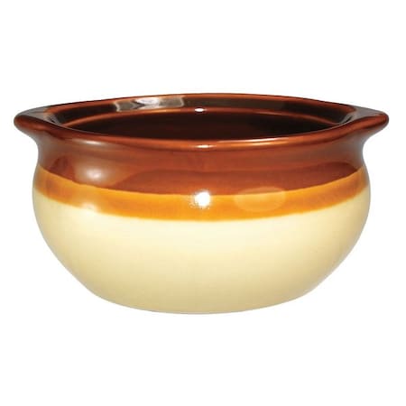 Soup Crock, 12 Oz., White/Caramel, PK48 MPN:OSC-15