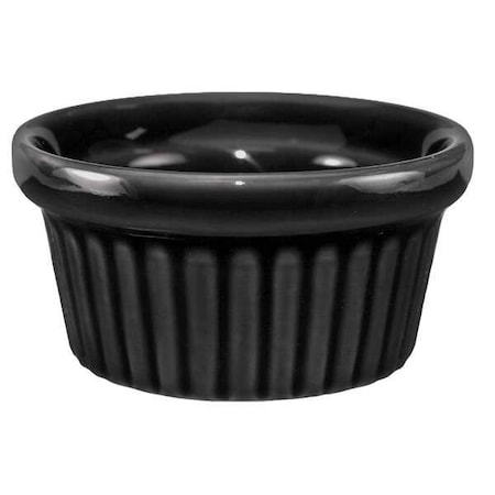 Fluted Ramekin, 2 oz Cap., Black, PK36 MPN:RAMF-2-B