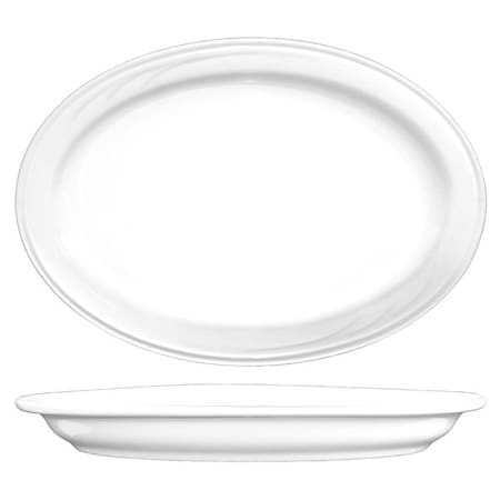 Platter, 10-5/8x7-3/8, Bright White, PK24 MPN:AM-12