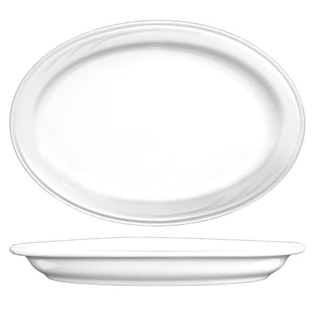 Platter, 13x9-1/8, Bright White, PK12 MPN:AM-14