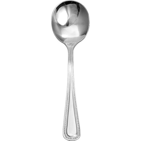 Bouillon Spoon, 6 1/8 in L, Silver, PK12 MPN:BE-113