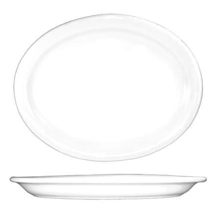 Platter, 11-1/2x9, European White, PK12 MPN:BR-13