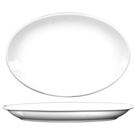 Platter, 13-1/4x9-7/8, European Wht, PK12 MPN:DO-14