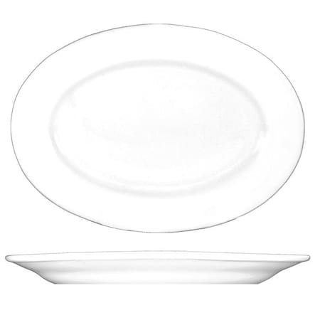 Platter, 10-3/8x7-1/4, European Wht, PK24 MPN:DO-82