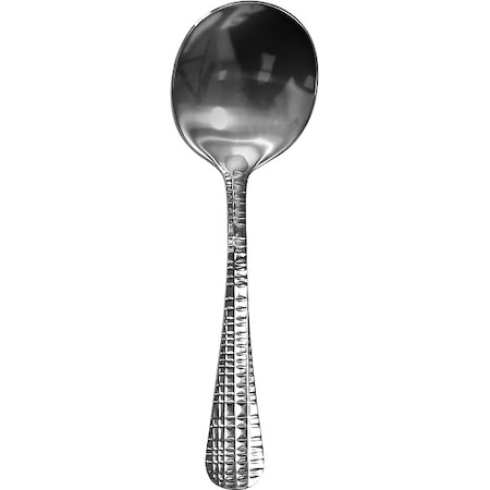 Bouillon Spoon, 6 in L, Silver, PK12 MPN:DR-113