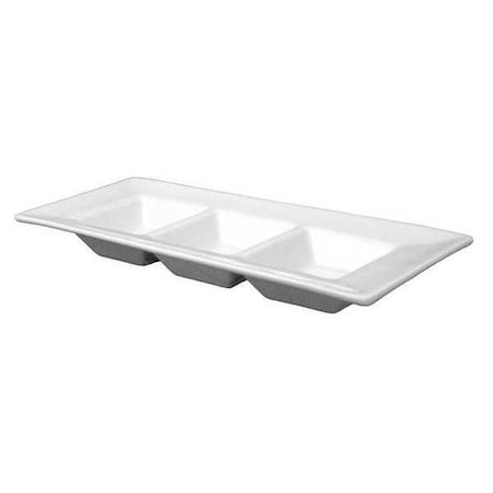 Sauce Plate, 3-Compartment, 1 Oz, Wht, PK24 MPN:FA-33