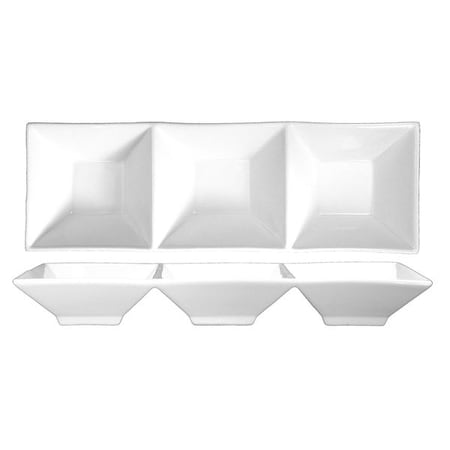 3-Compartment Bowl, 10 oz., Ceramic White PK12 MPN:FA3-15