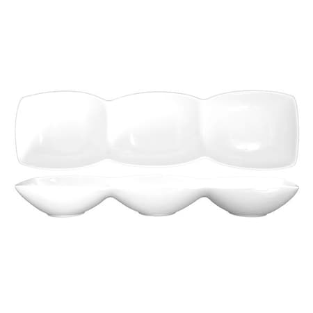 3-Compartment Bowl, 9-1/2 oz., Ceramic White PK12 MPN:FA3-185