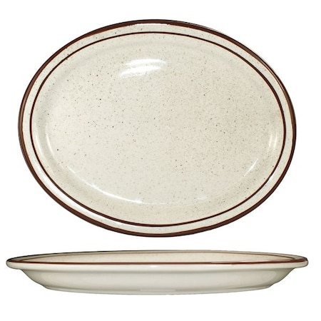 Platter, 9-3/4x7-1/2, Brown Speckle, PK24 MPN:GR-12