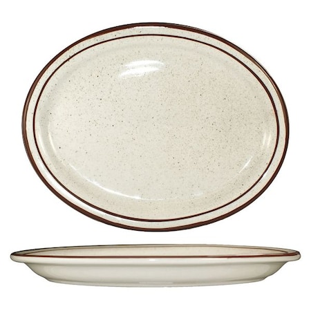 Platter, 11-1/2x9-1/4, Brown Speckle, PK12 MPN:GR-13