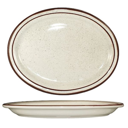Platter, 13-1/4x10-3/8, Brown Speckle, PK12 MPN:GR-14