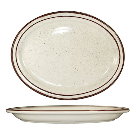 Platter, 15-1/2x11-3/4, Brown Speckle, PK6 MPN:GR-51