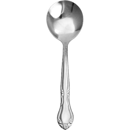 Bouillon Spoon, 6 1/8 in L, Silver, PK24 MPN:ME-113