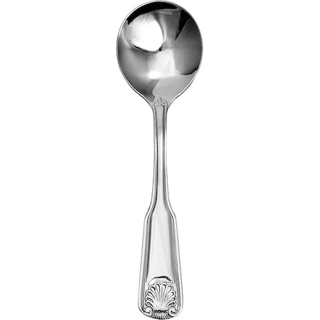 Bouillon Spoon, 6 1/4 in L, Silver, PK12 MPN:NA-113