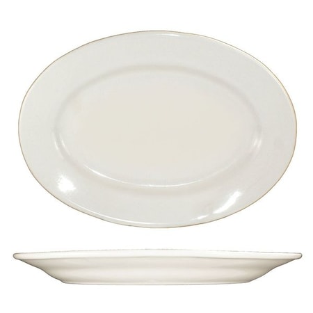 Platter, 12-1/2x9 In, American White, PK12 MPN:RO-14