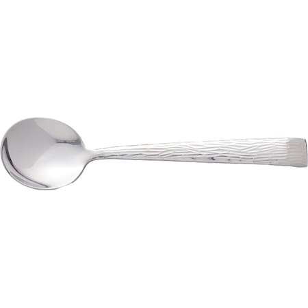 Bouillon Spoon, 6 3/8 in L, Silver, PK12 MPN:SP-113