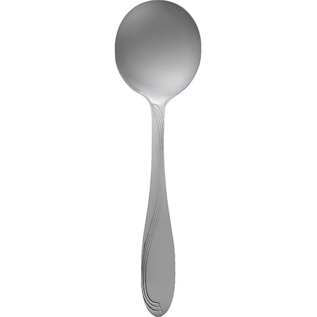 Bouillon Spoon, 5 7/8 in L, Silver, PK12 MPN:WAV-113