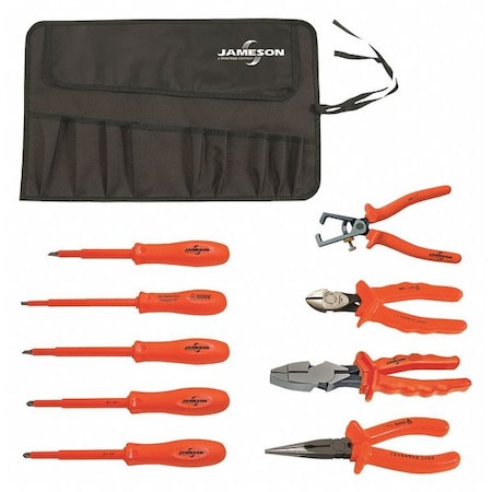 1000V Insulated Basic Electrician's Robertson Tool Set, 9-Piece MPN:00003