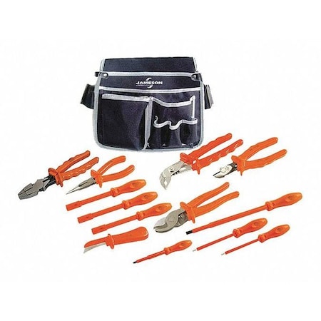 1000V Insulated Electrician's Pouch Tool Kit, 13-Piece MPN:00004
