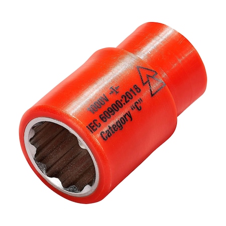Insulated 1, 000v, 3/8in Drive Socket 17m MPN:01730
