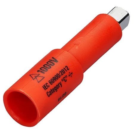 Insulated Socket Extension 3 in L, 1 Pieces, Chrome MPN:01790