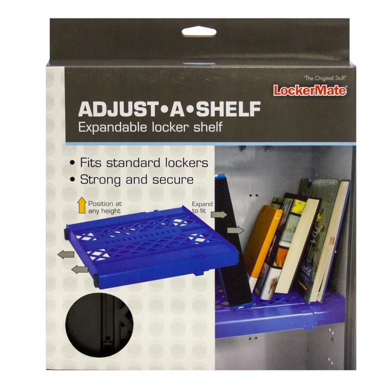 LockerMate By Bostitch Adjust-A-Shelf Adjustable Locker Shelf, 1-3/4inH x 9inW x 10inD, Assorted Colors (Min Order Qty 6) MPN:5021