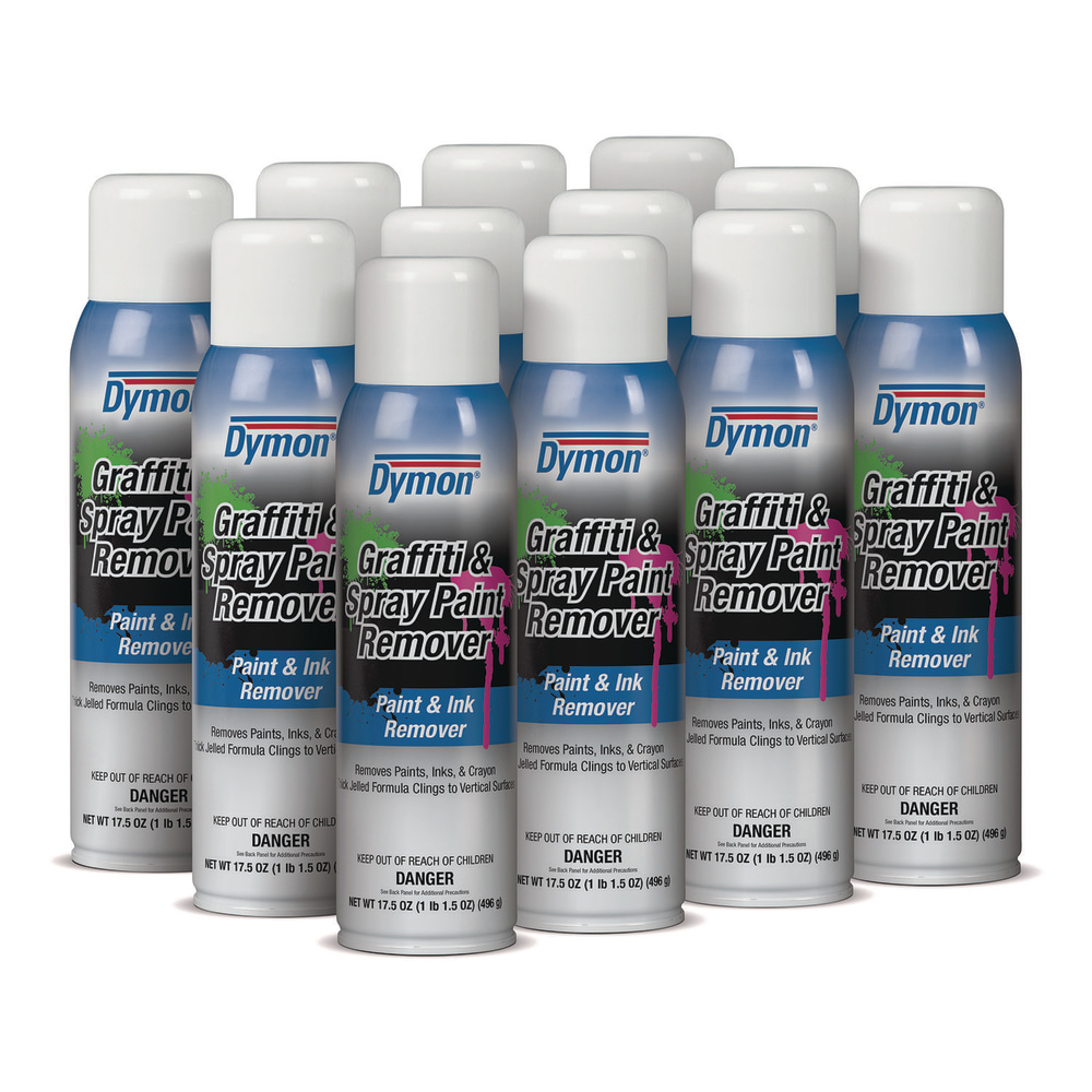 Dymon Graffiti/Paint Remover, Jelled Formula, 17.5 oz Aerosol Spray, Carton of 12 MPN:07820