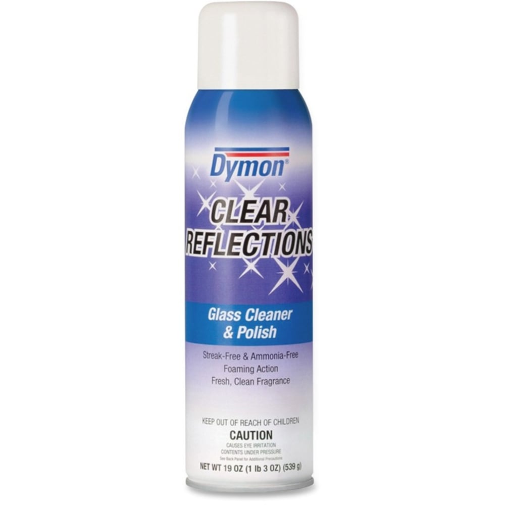 ITW Dymon Clear Reflections Glass Cleaner Aerosol Spray, 20 Oz Can MPN:38520