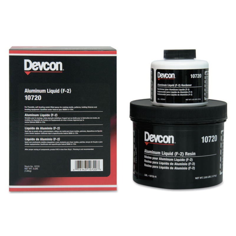 Devcon F-2 Aluminum Liquid Epoxy, 3 Lb MPN:10720