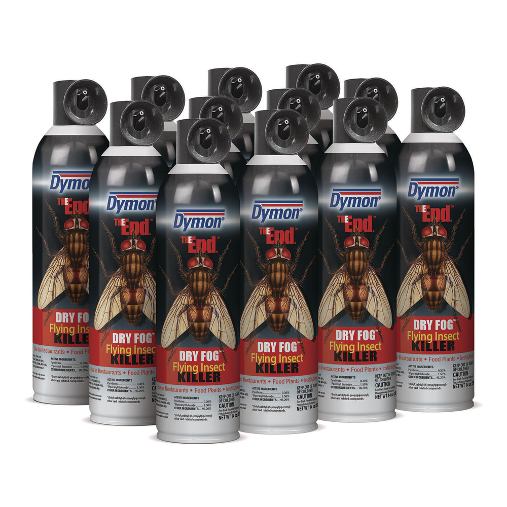 Dymon THE END. Dry Fog Flying Insect Killer THE END. 14 oz Aerosol Spray, 12/Carton MPN:45120