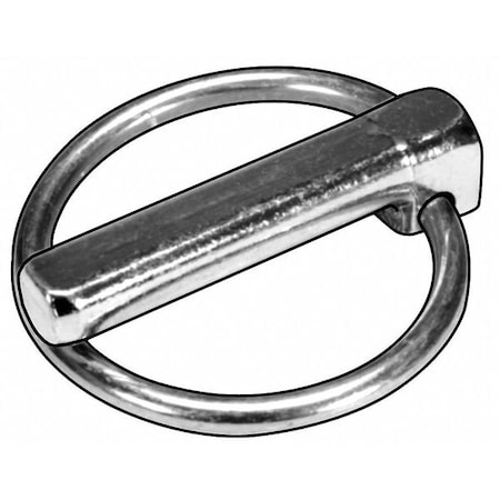 Lynch Pin, 7/16 in Dia, 1-3/4 in L, 1-1/2 in Usable Lg, Steel, 10 PK MPN:WWG-LPZ-437-1500A-H