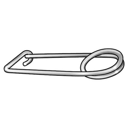 Coiled Tension Safety Pin, 3-3/4 in Lg, 0.148 in Wire Dia, 5-3/4 in Shank Lg, 10 PK MPN:WWG-SFPH-005