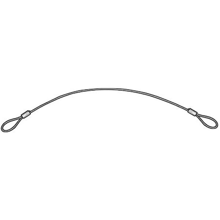 2 Loops Lanyard, 12 in, 3/64 in Pin Dia., Galvanized Steel, Nylon Coated, 10 PK MPN:WWG-TS1-046-12N