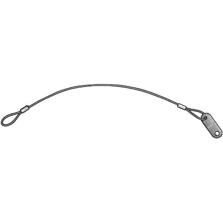 2 Loops and Tab Lanyard, 18 in, 3/64 in Pin Dia., Stainless Steel, Nylon Coated, 5 PK MPN:WWG-TSS1-046-18NT