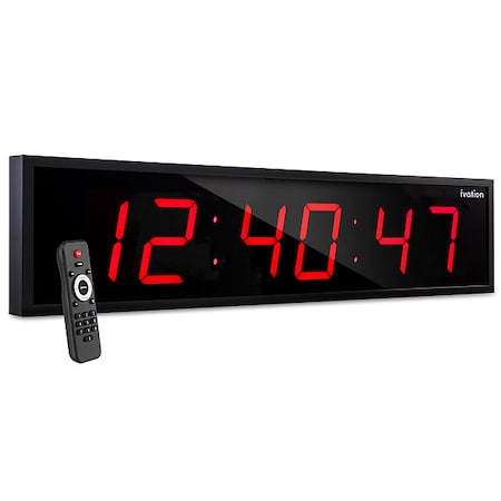 Digital Clock, LED, Rectangle, 72