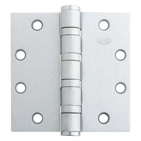 Door and Butt Hinge, Stainless Steel, Full Mortise Mounting, 4 1/2 in Leaf W x 4 1/2 in Leaf H MPN:5BB1HW 4.5X4.5 630