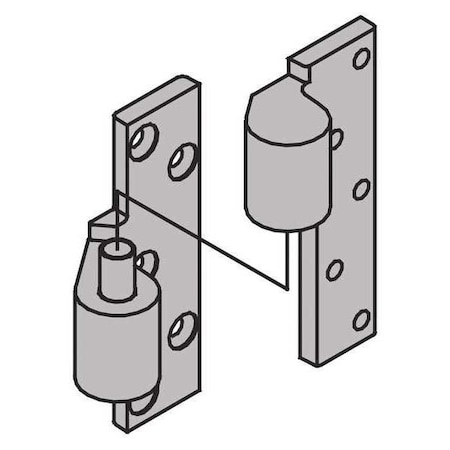 Pivot Hinge, Stainless Steel, Full Mortise Mounting, 1 5/16 in Leaf W x 7 1/4 in Leaf H MPN:7230F SET US32D