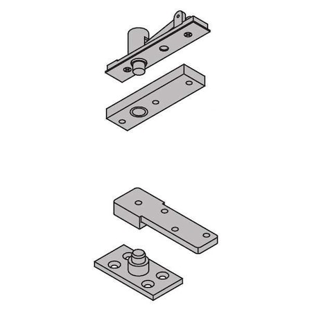 Pivot Hinge, Cast Brass, Center Hung Mounting, 1 1/4 in Leaf W x 1 5/8 in Leaf H MPN:7255 SET US26D