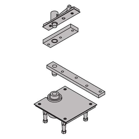 Pivot Hinge, Cast Brass, Center Hung Mounting, 1 1/4 in Leaf W x 1 5/8 in Leaf H MPN:7256 SET US26D