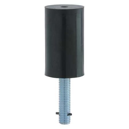 Security Door Stops, Steel, Black, 3-1/2