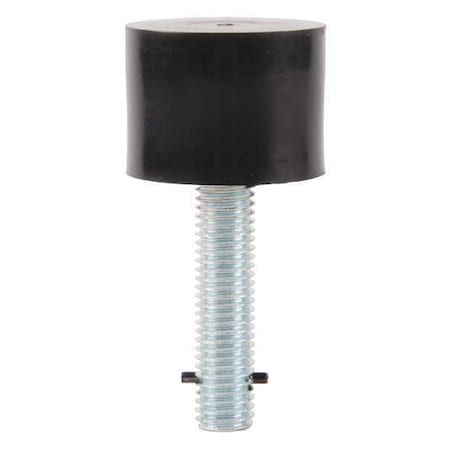 Security Door Stops, Base Steel, Black, 1-1/2