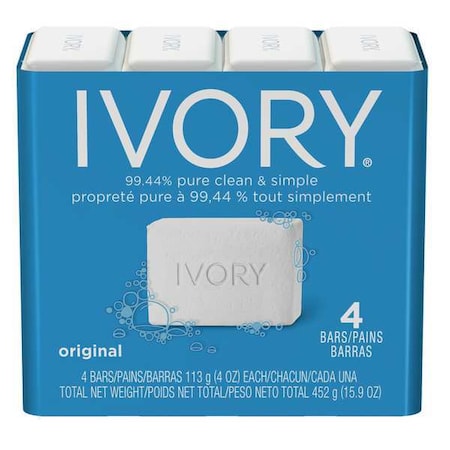 Body Soap, Fresh, White, 4 oz, Deodorizing, Wrapped MPN:82757