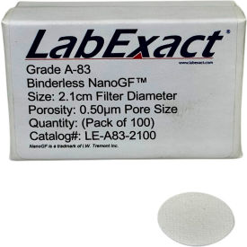LabExact® Grade A-83 Nanogf™ 0.5um Binderless Glass Fiber Filter Media 9cm 100/PK LE-A83-9000