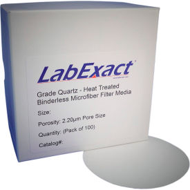LabExact® Quartz Microfiber Filter 5.5cm Dia. 2.2um High Purity (SiO2) 100/Pack LE-Q5500