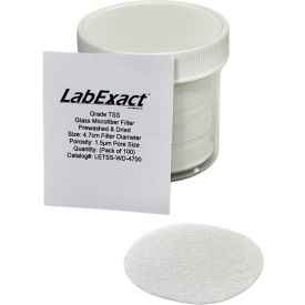 LabExact® Glass Fiber Filter Prewashed & Dried Not Tared TSS Procedure 47mm 100/PK LE-TSS-WD-4700
