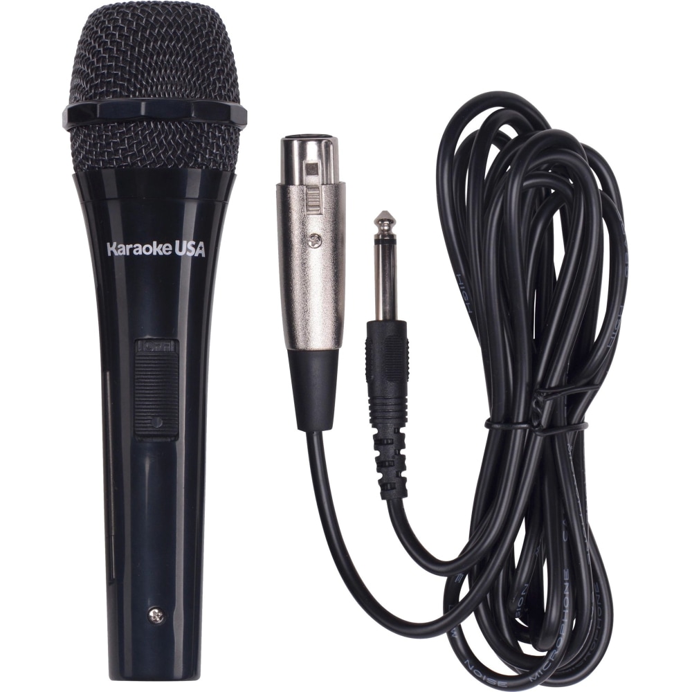 Karaoke USA Wired Dynamic Microphone - 9.84 ft - 80 Hz to 11 kHz - 620 Ohm -72 dB - Cardioid - XLR MPN:M189