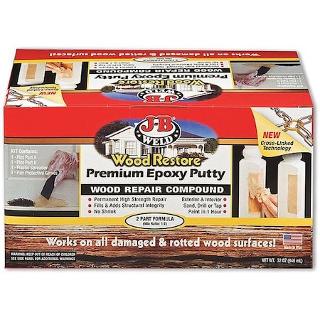 Epoxy Putty Kit, 32 oz Container Size, Box, Not Applicable, Brown MPN:40006