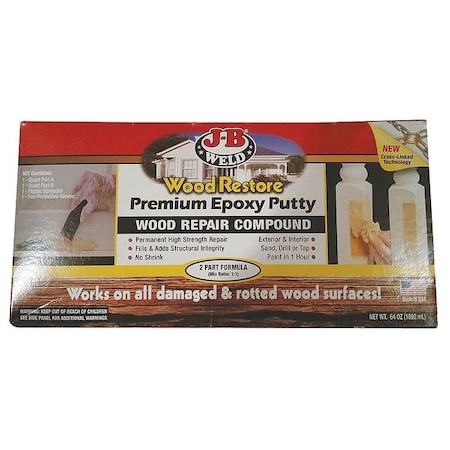 Epoxy Putty Kit, 64 oz Container Size, Box, Not Applicable, Brown MPN:40007