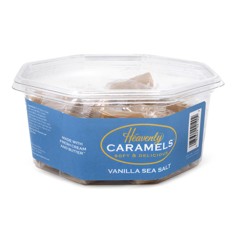 Heavenly Caramels Soft And Delicious Vanilla Sea Salt Caramels, 0.4 Oz, Tub Of 45 Pieces MPN:2190